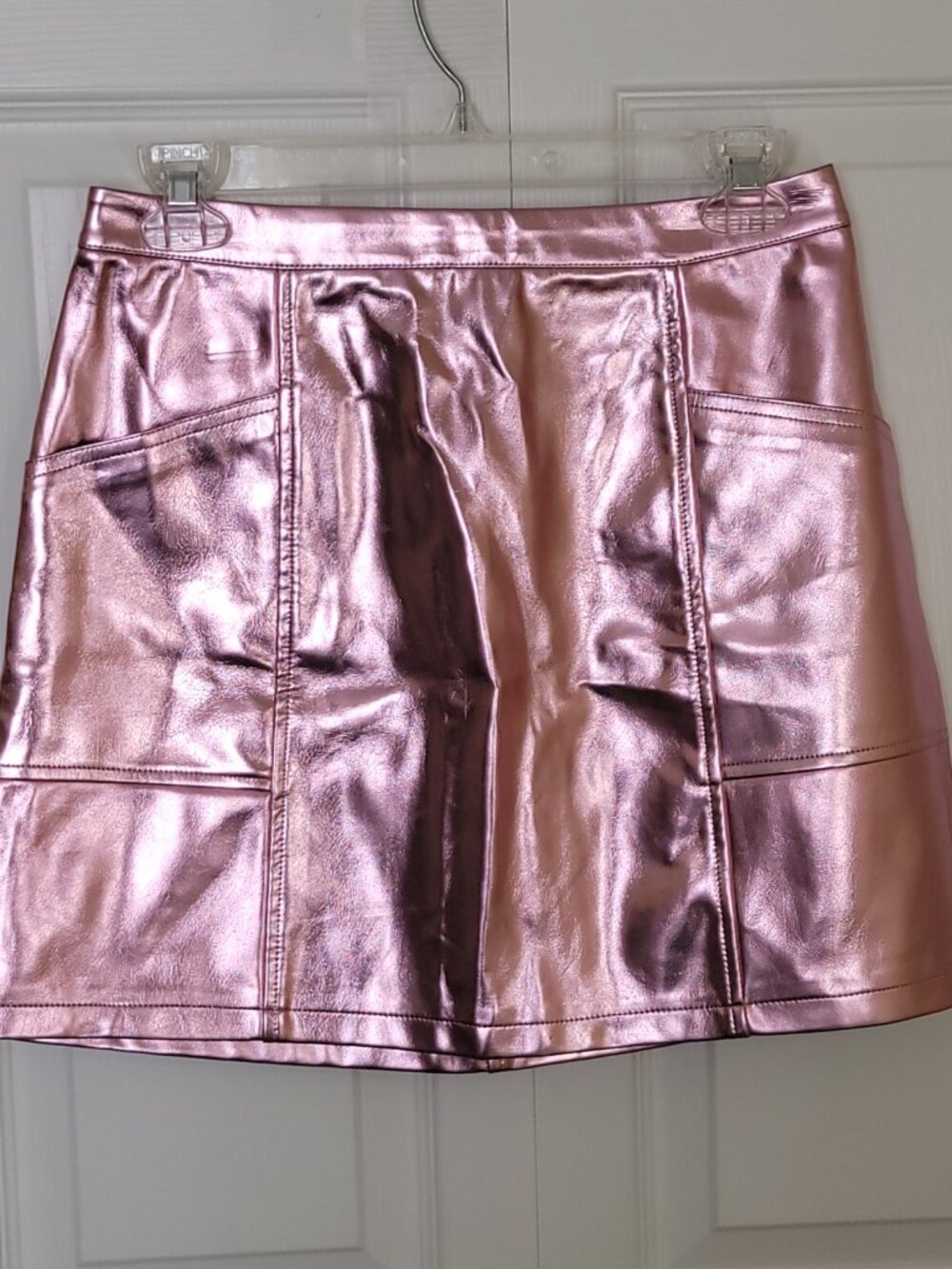 Art Class Girls Mini A‑Line Skirt Metallic Pink Size XL 14 · Shiny Finish - Picture 3 of 11